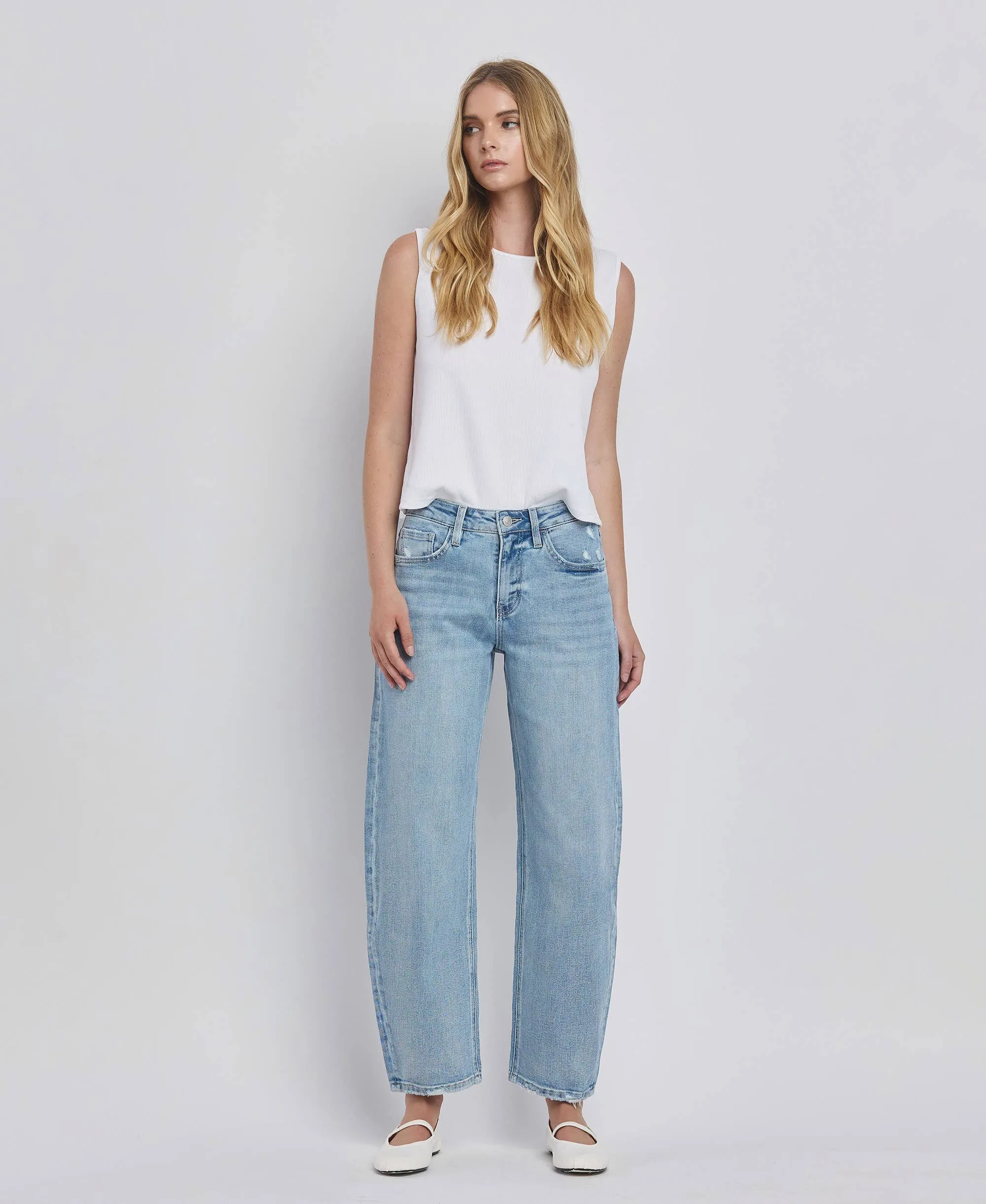 High Rise Barrel Jean