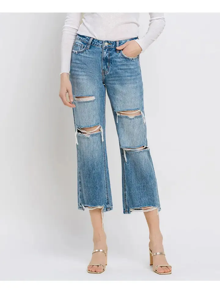 High-Rise Relaxed Straight Jean