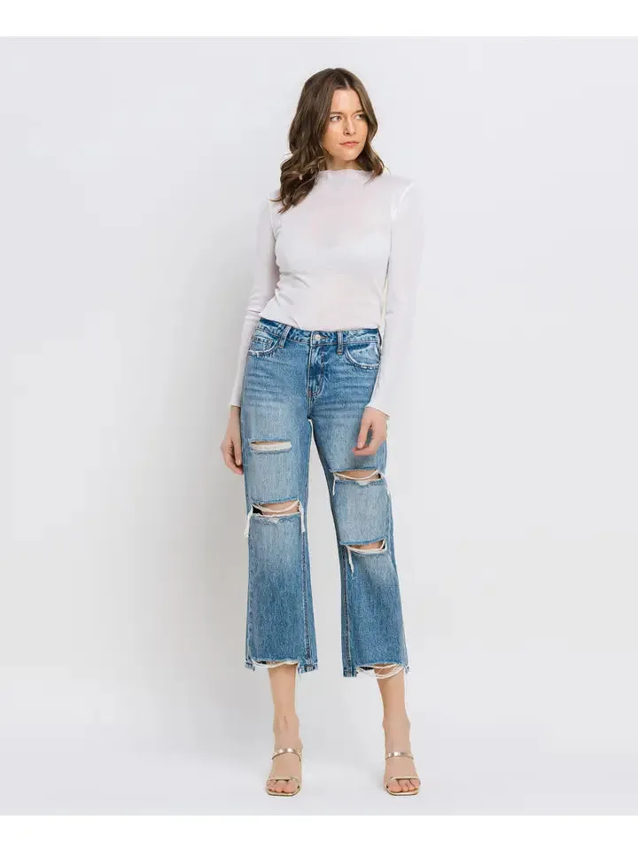 High-Rise Relaxed Straight Jean