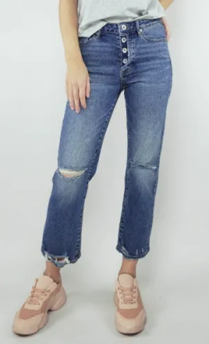 High Rise Straight Jeans