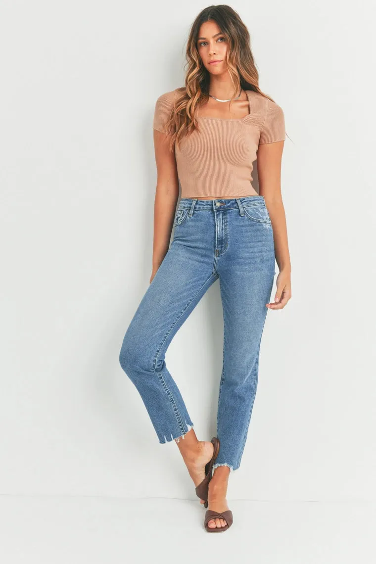 High Rise Vintage Straight Jeans