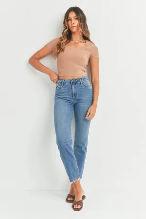 High Rise Vintage Straight Jeans