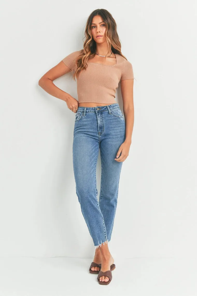 High Rise Vintage Straight Jeans