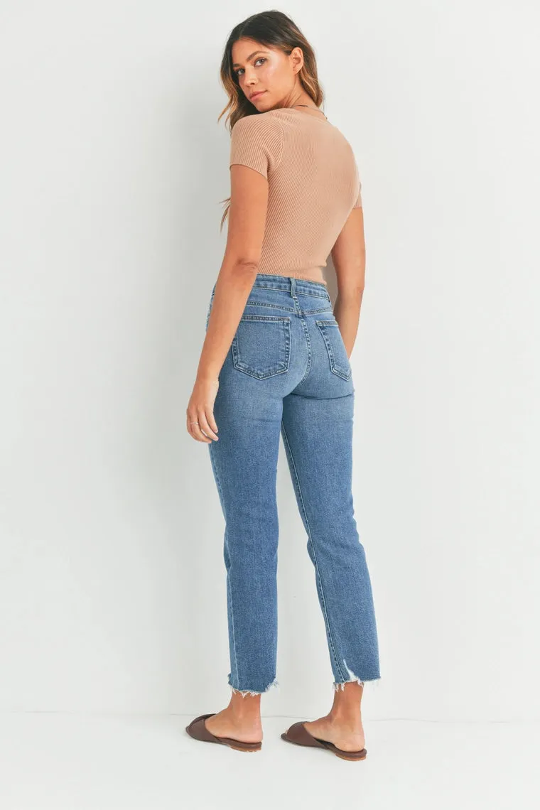 High Rise Vintage Straight Jeans