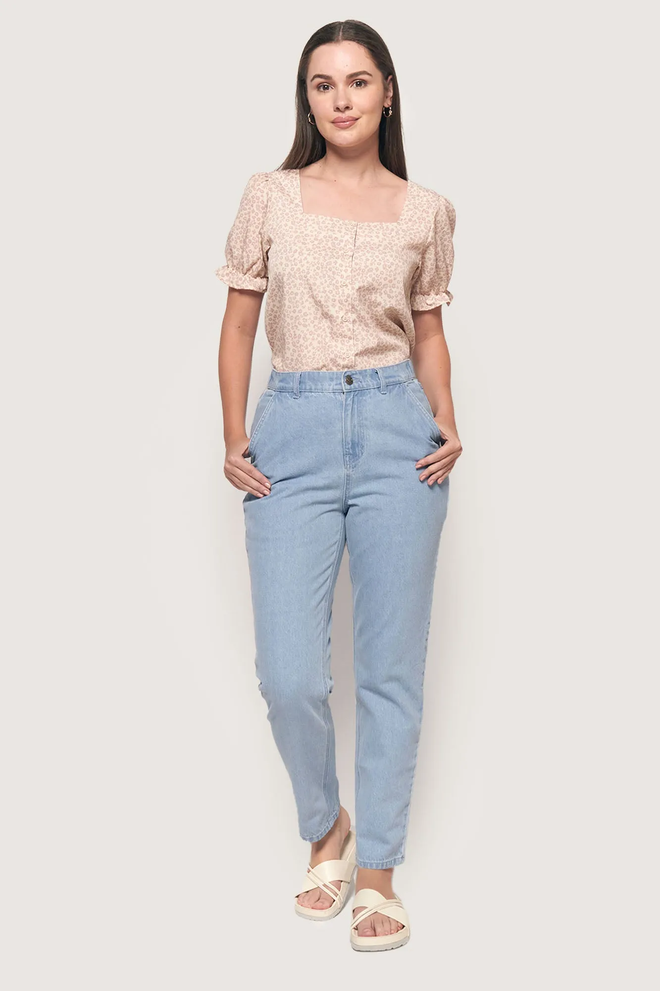 High Waist Slim Cozy Jeans