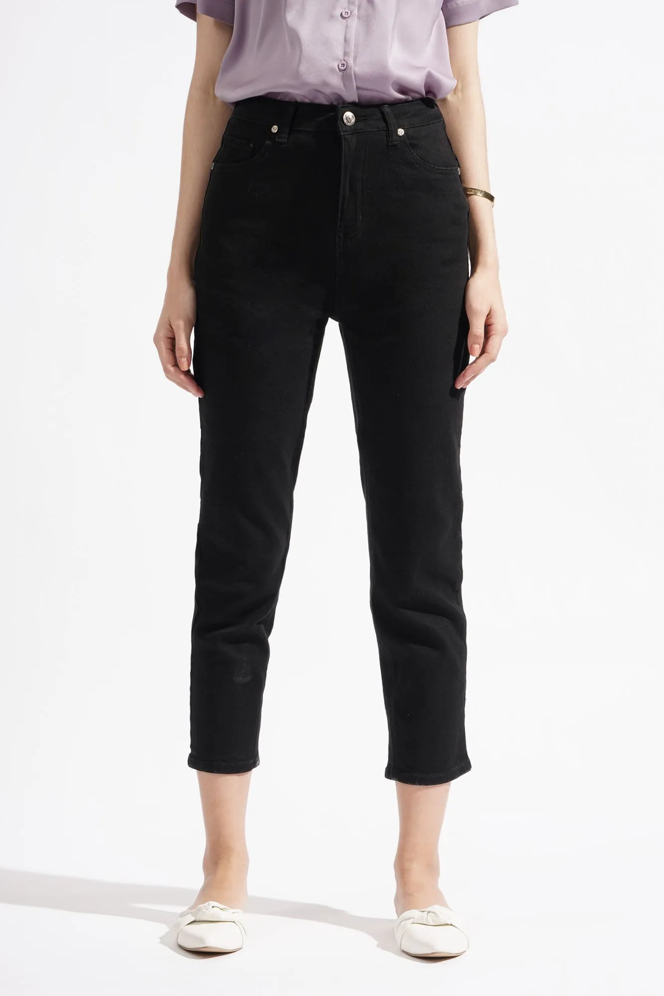 High Waist Slim Jeans