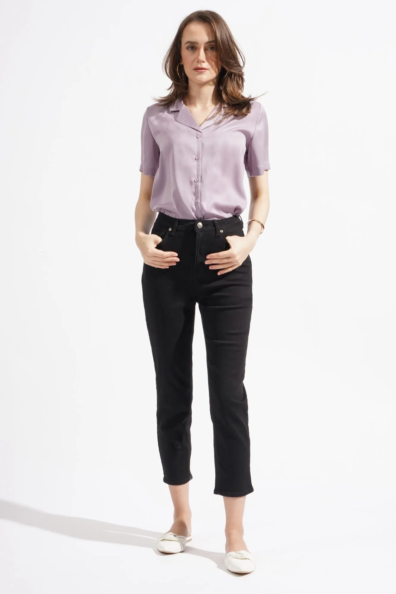 High Waist Slim Jeans