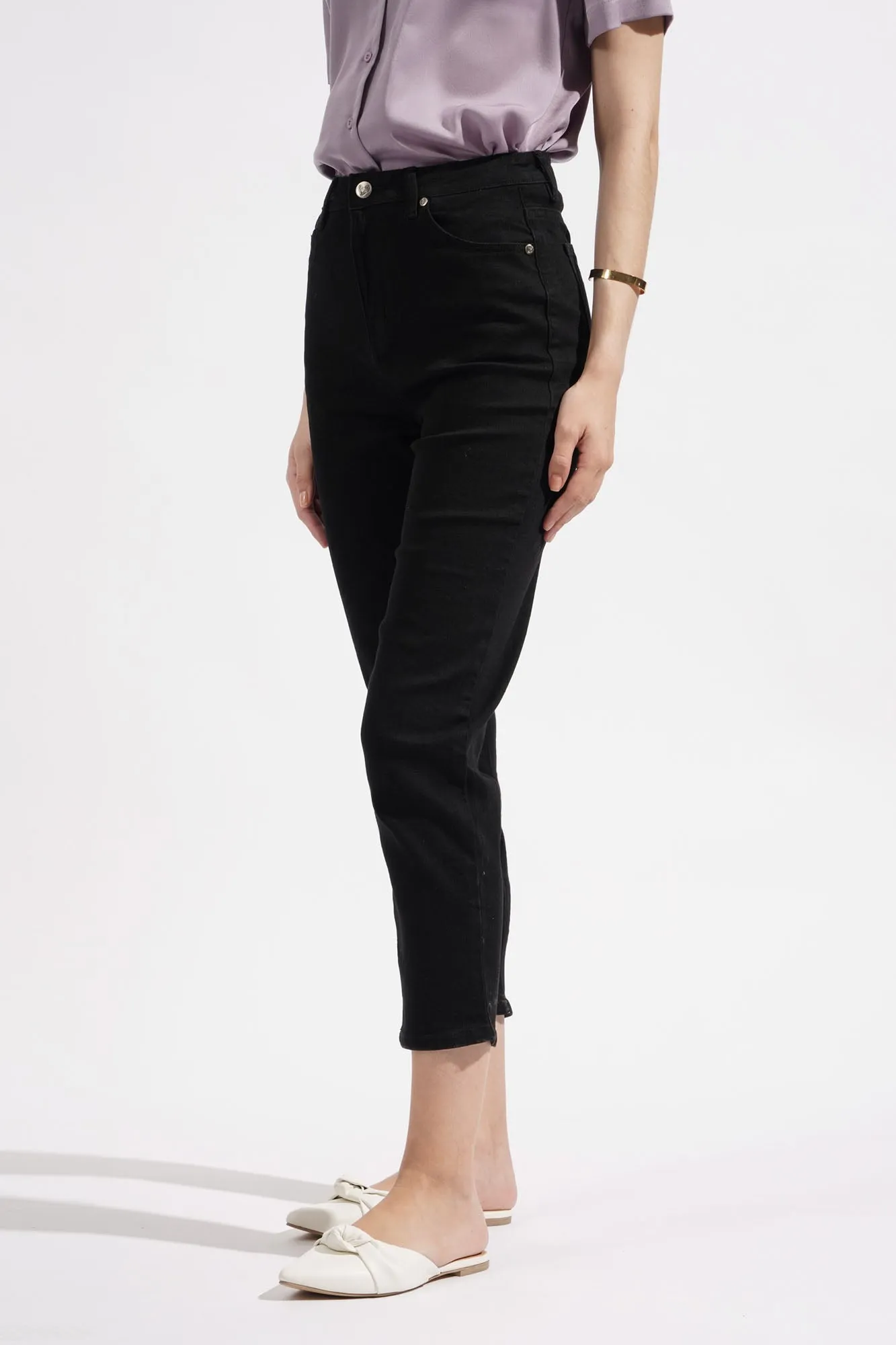 High Waist Slim Jeans