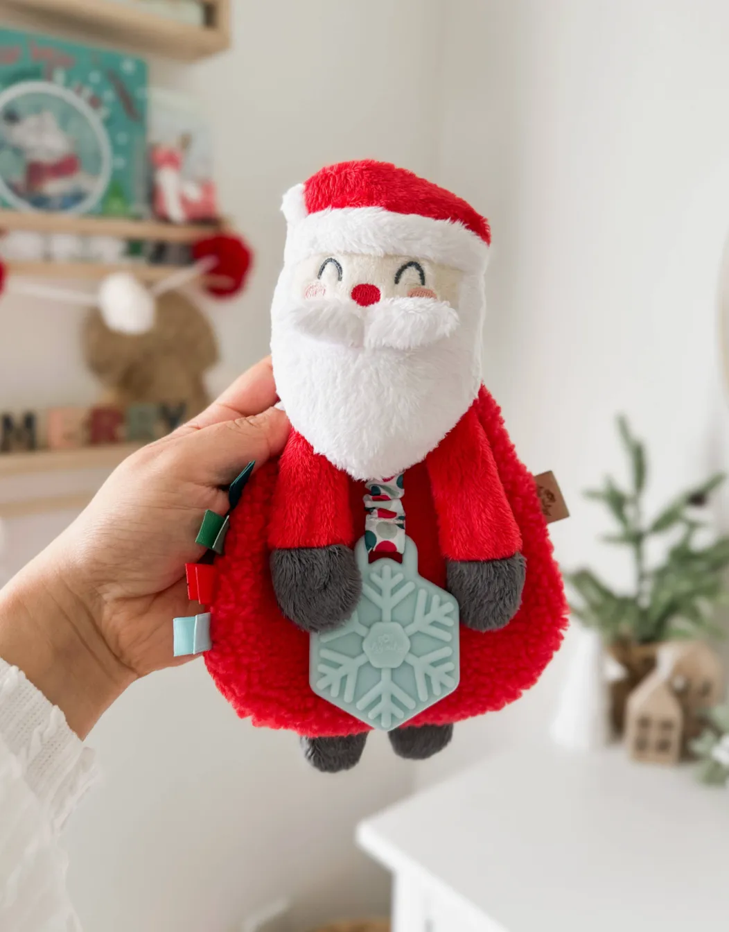 Holiday Santa Itzy Lovey™ Plush   Teether Toy