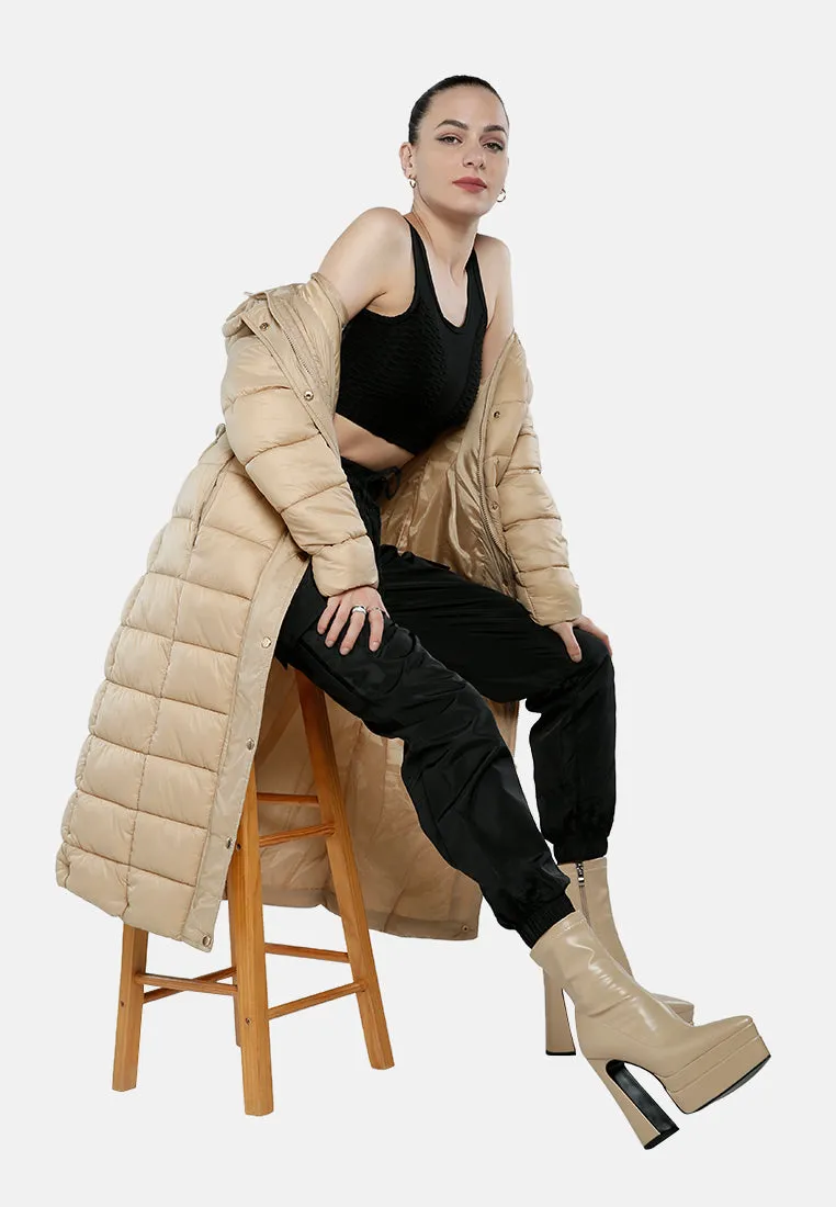 Hooded Long Puffer Jacket