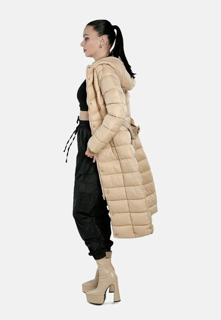 Hooded Long Puffer Jacket