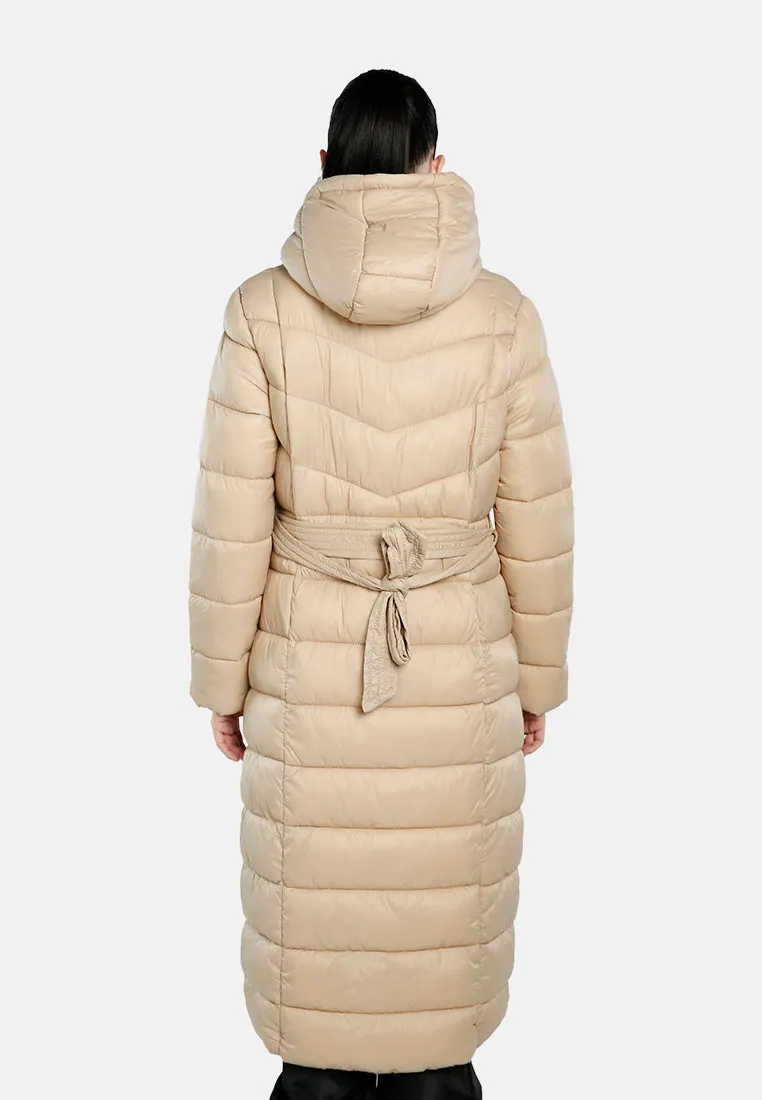 Hooded Long Puffer Jacket
