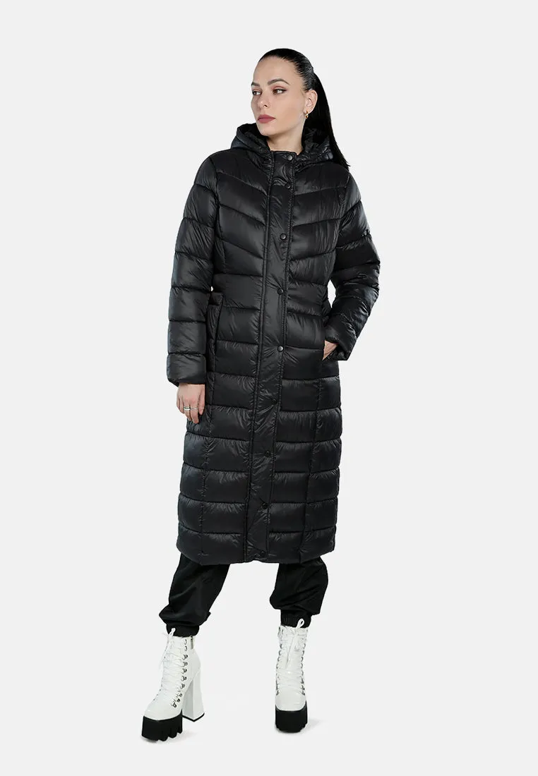 Hooded Long Puffer Jacket