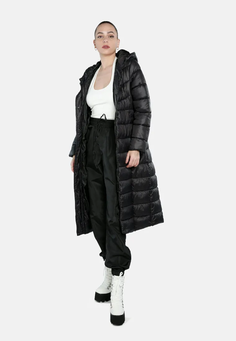 Hooded Long Puffer Jacket