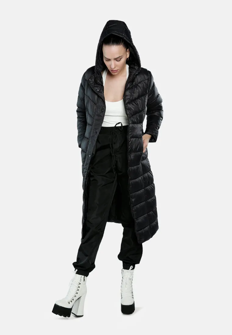 Hooded Long Puffer Jacket
