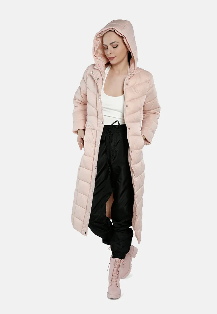 Hooded Long Puffer Jacket