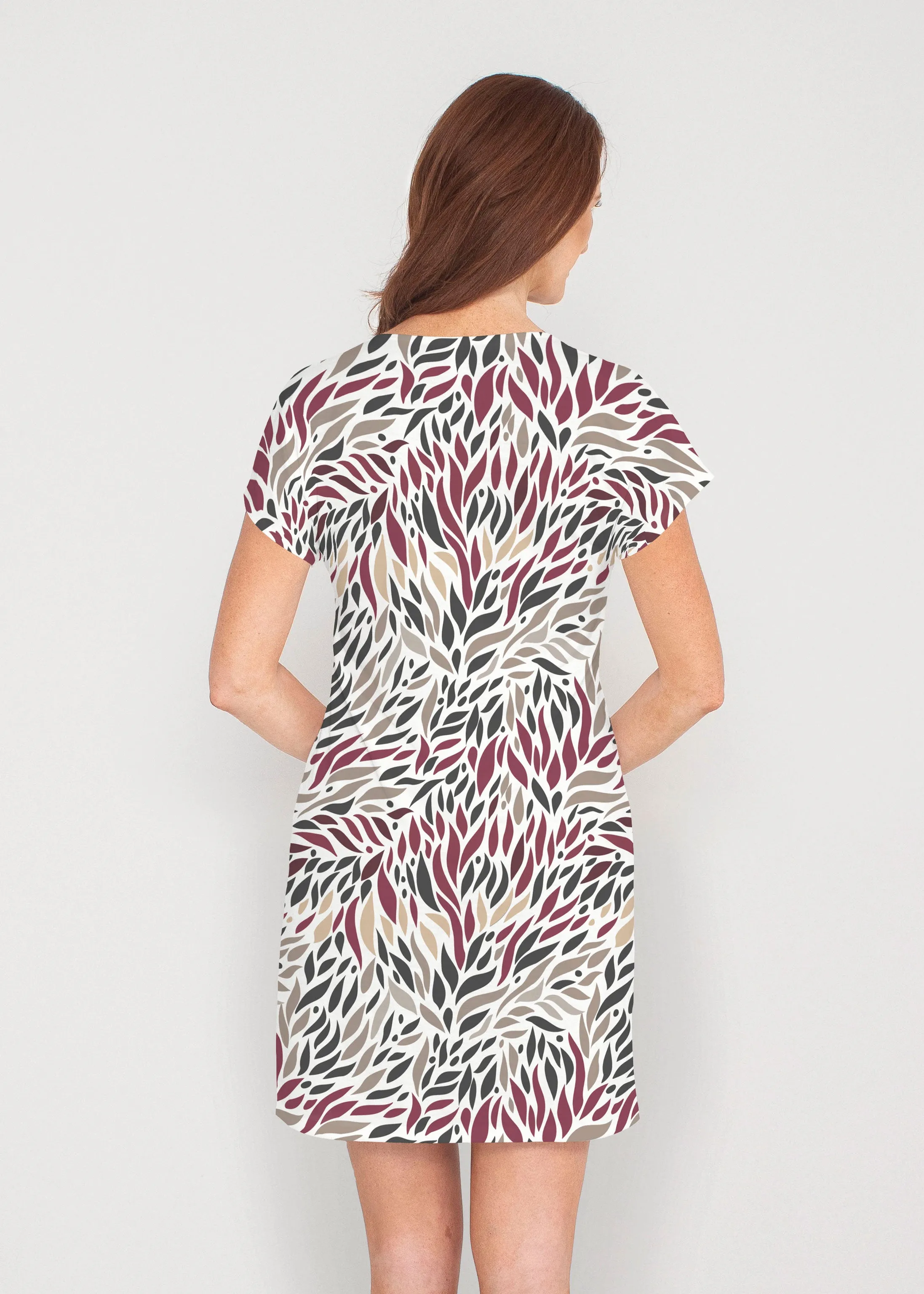 Hotsy Totsy Wine (8144) ~ Lucy Tee Dress