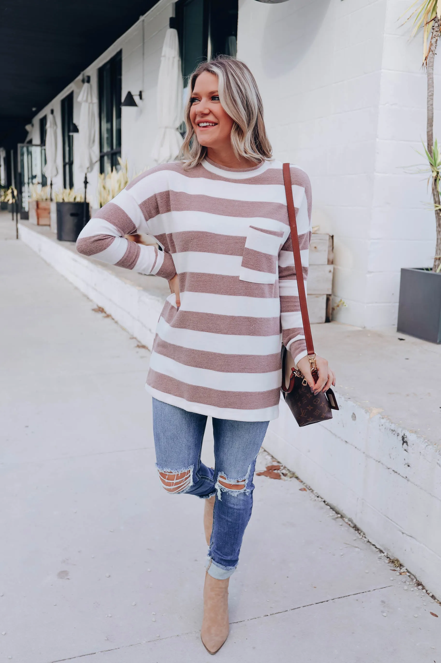 Illusions Horizontal Striped Tunic