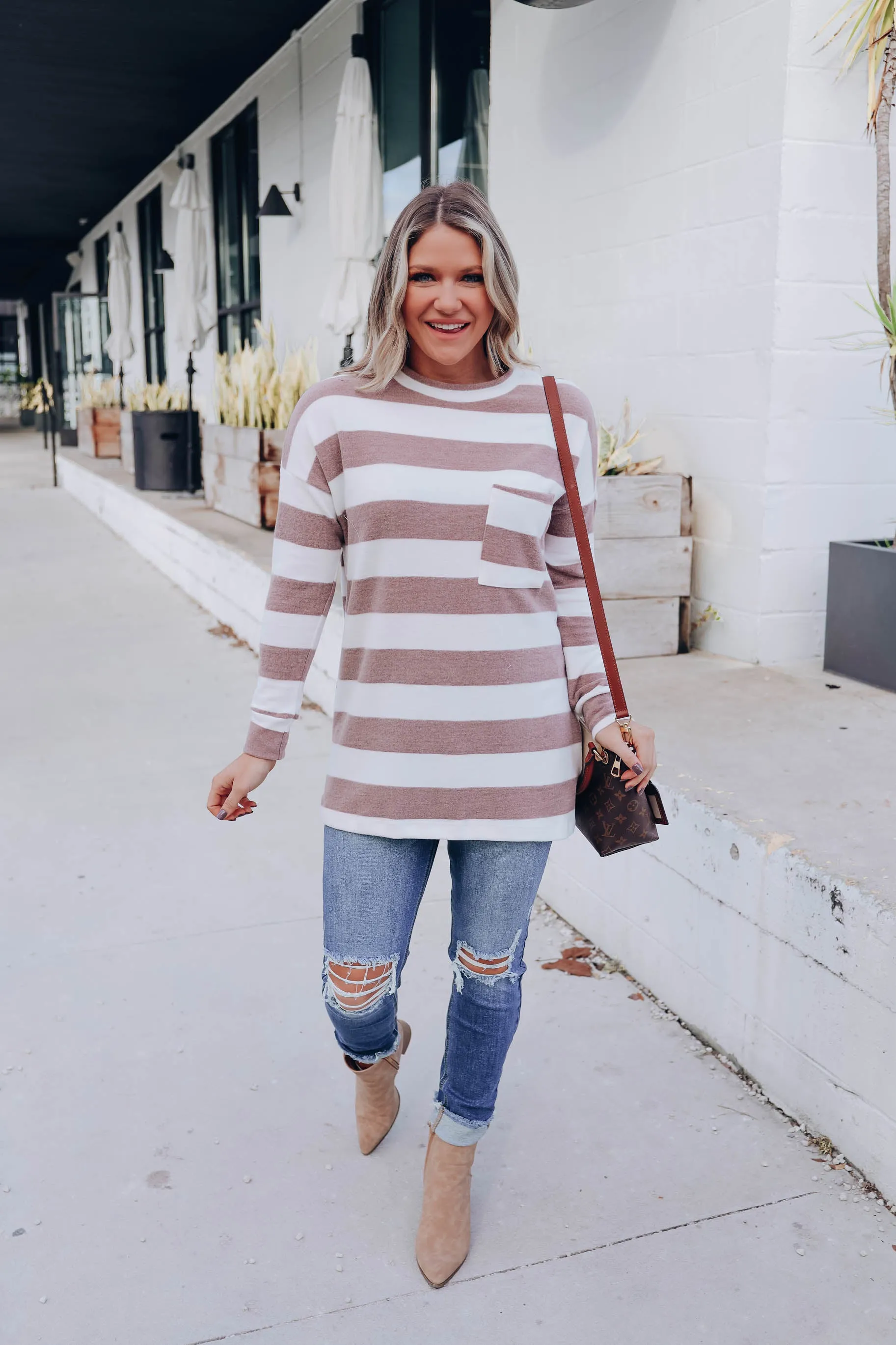 Illusions Horizontal Striped Tunic