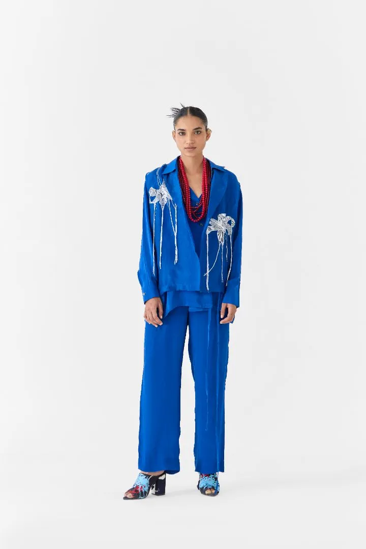 Indigo Organza Blazer