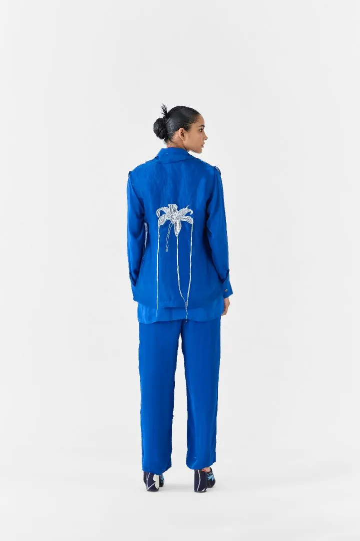 Indigo Organza Blazer