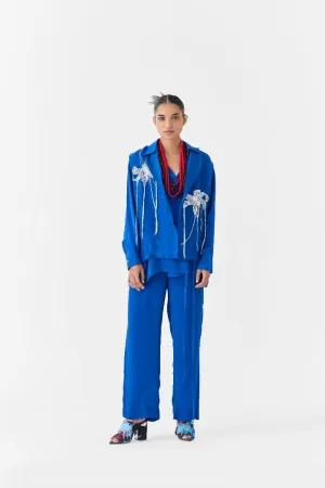 Indigo Organza Blazer