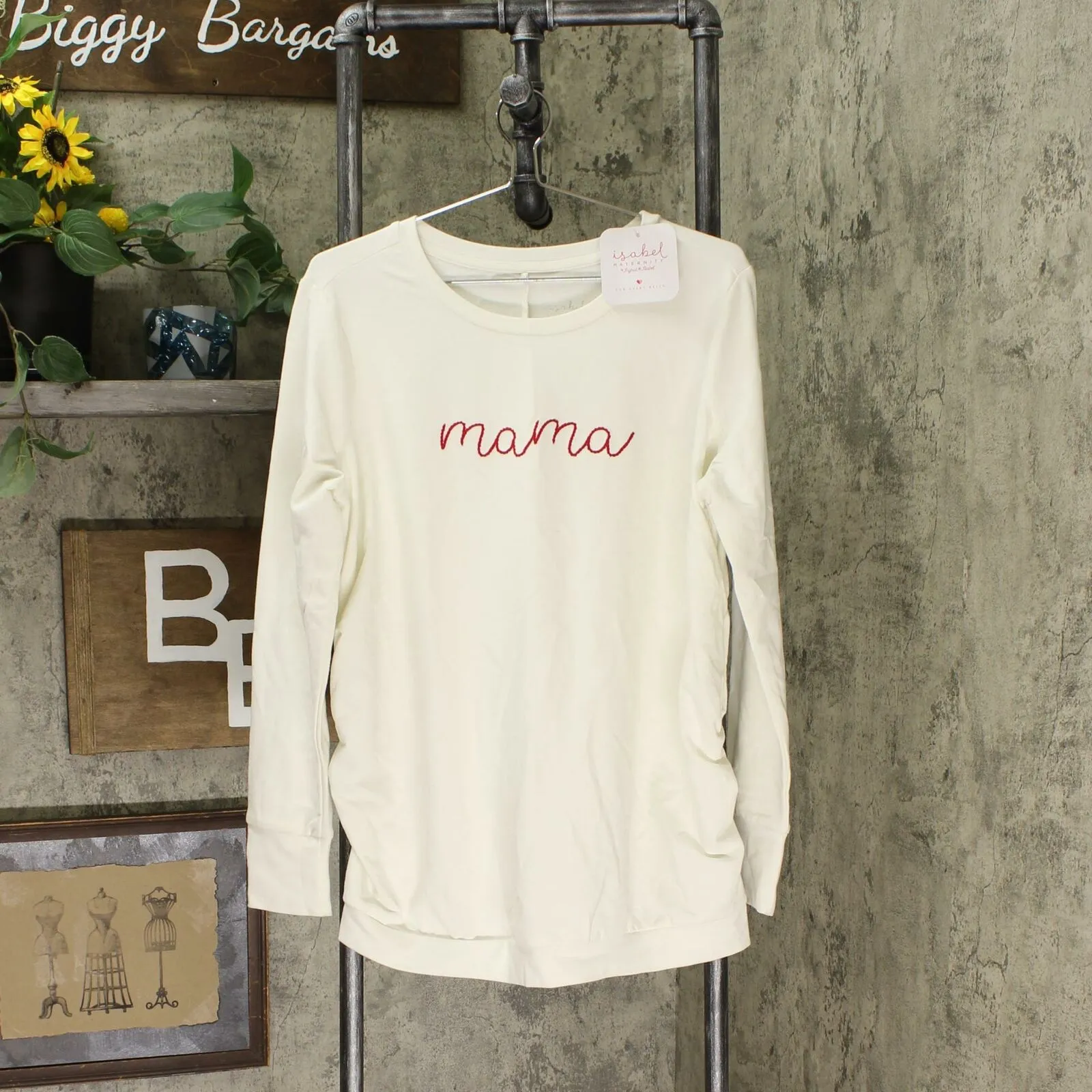 Isabel Maternity by Ingrid & Isabel Mama Embroidered Sweatshirt