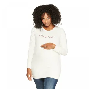 Isabel Maternity by Ingrid & Isabel Mama Embroidered Sweatshirt