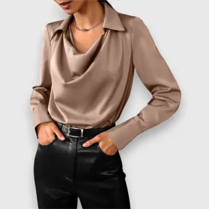 Ivanna | Chic Cowl Neck Blouse