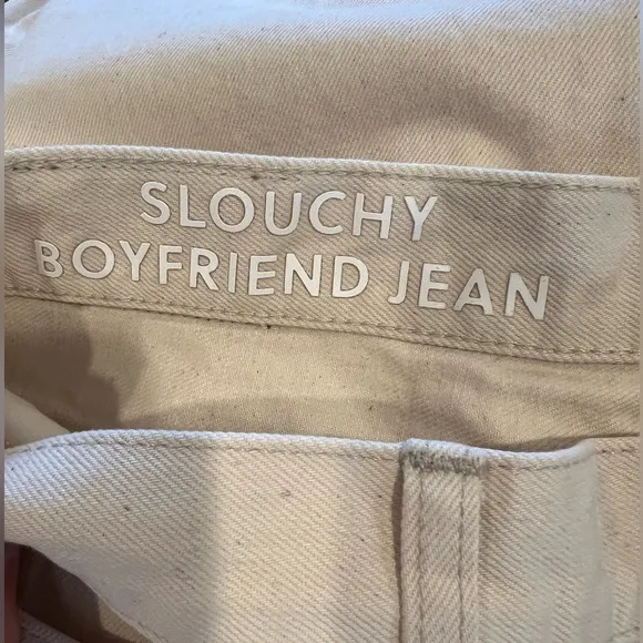 J. Crew Slouchy Boyfriend Jean in Ecru (28)