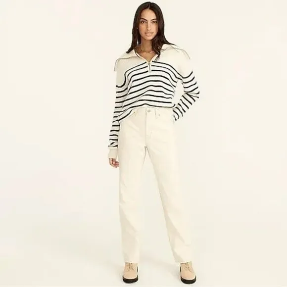 J. Crew Slouchy Boyfriend Jean in Ecru (28)
