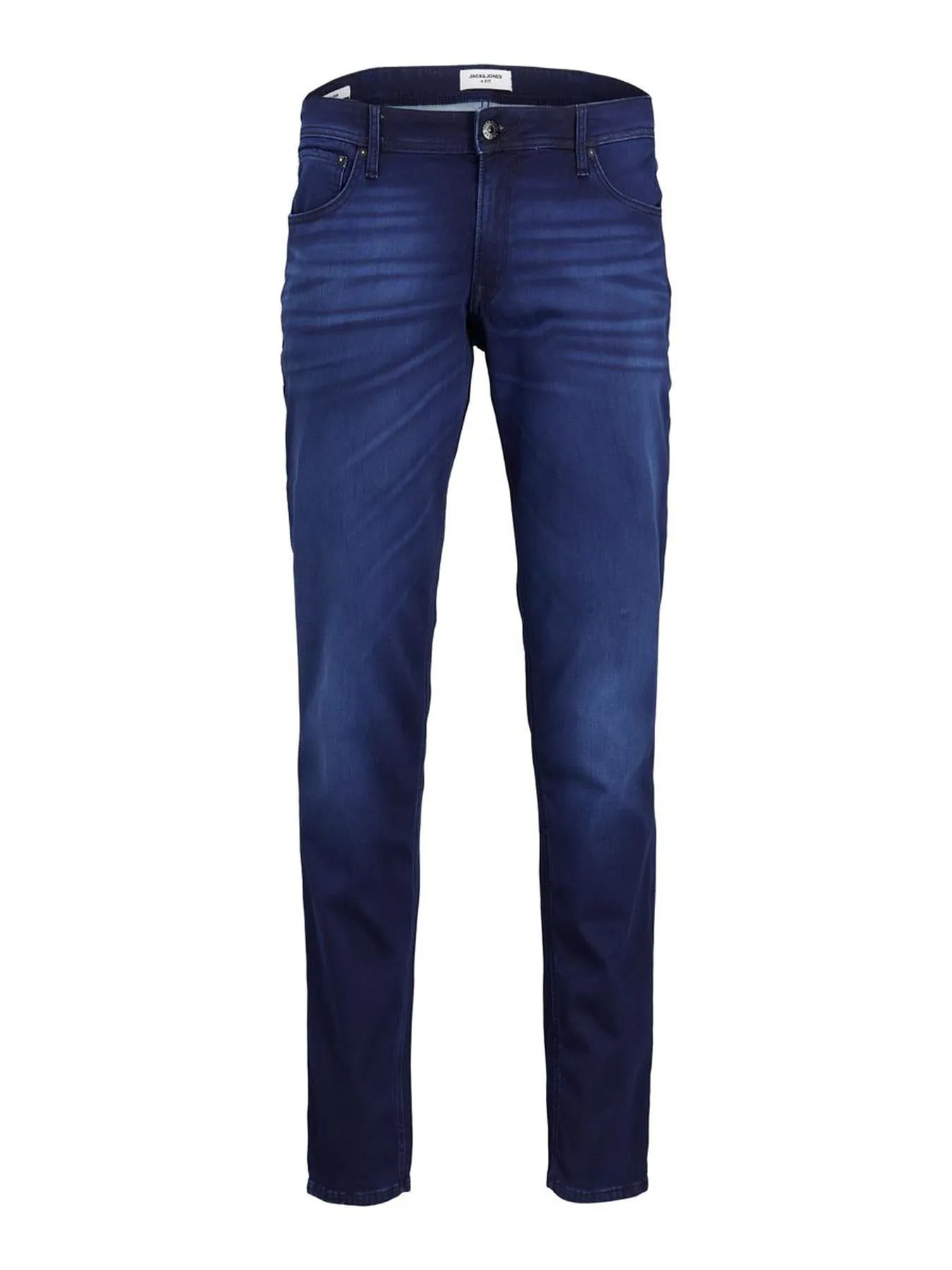 Jack & Jone Mens Glenn Original GE 106 Indigo Knit Plus Size Slim Fit Jeans