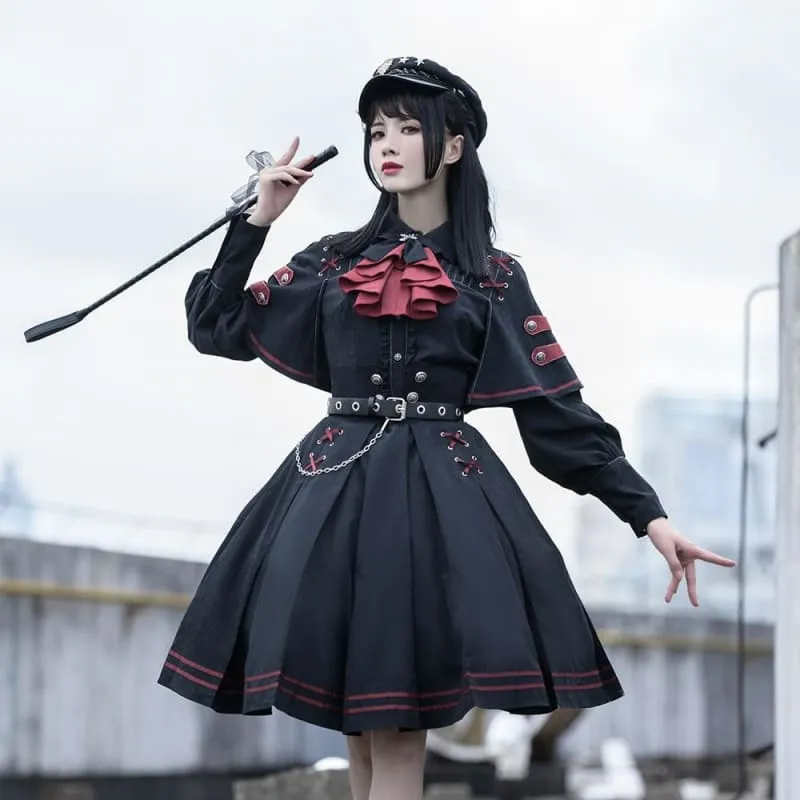 Japanese Style Gothic Retro Chic Punk Lolita Dress Set