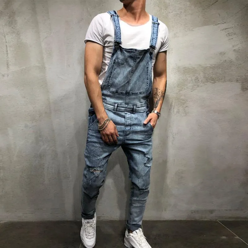 Jean Vintage en denim déchiré pour homme