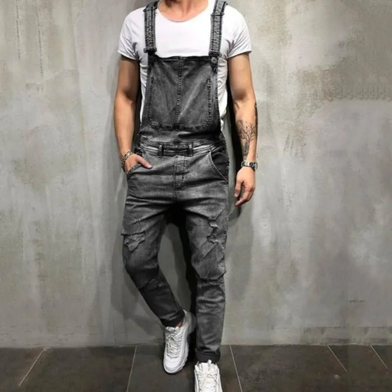 Jean Vintage en denim déchiré pour homme