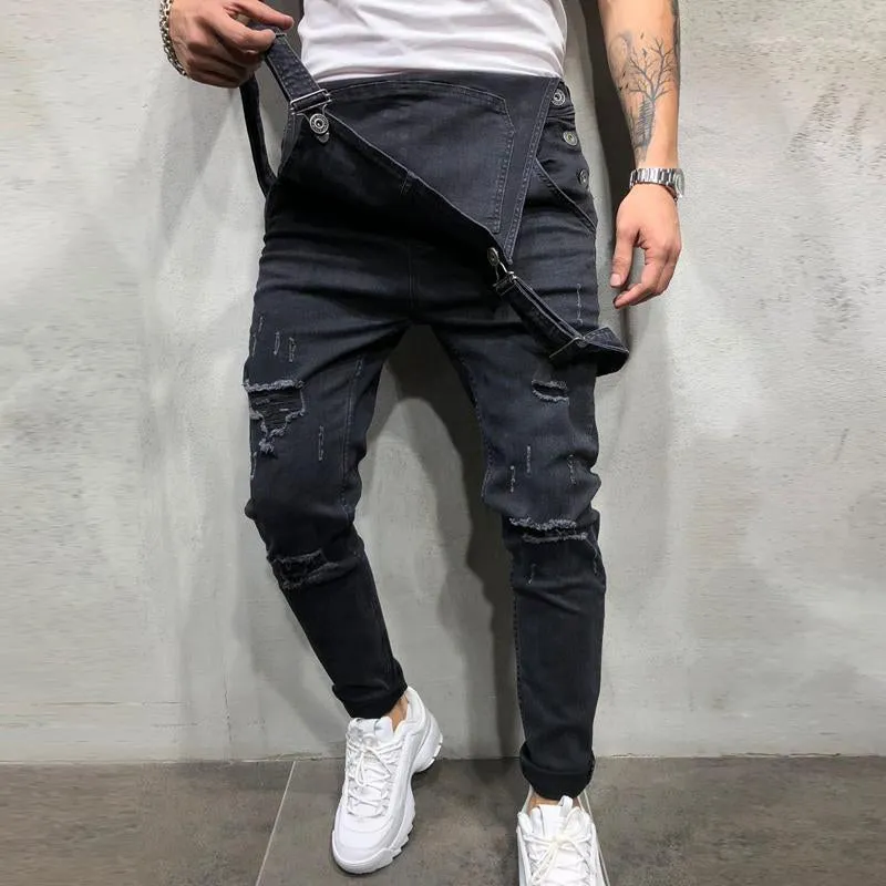 Jean Vintage en denim déchiré pour homme