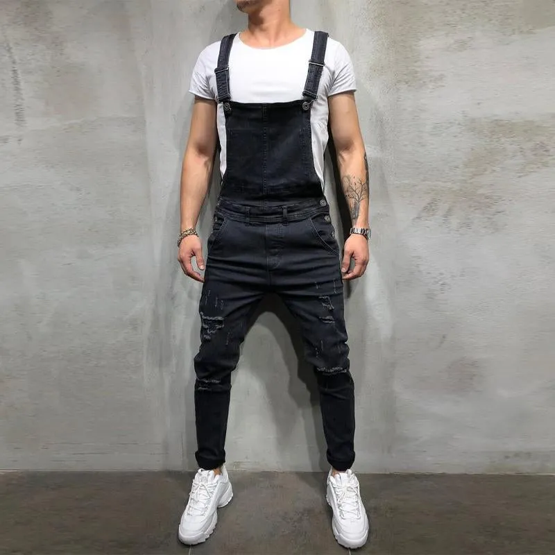 Jean Vintage en denim déchiré pour homme