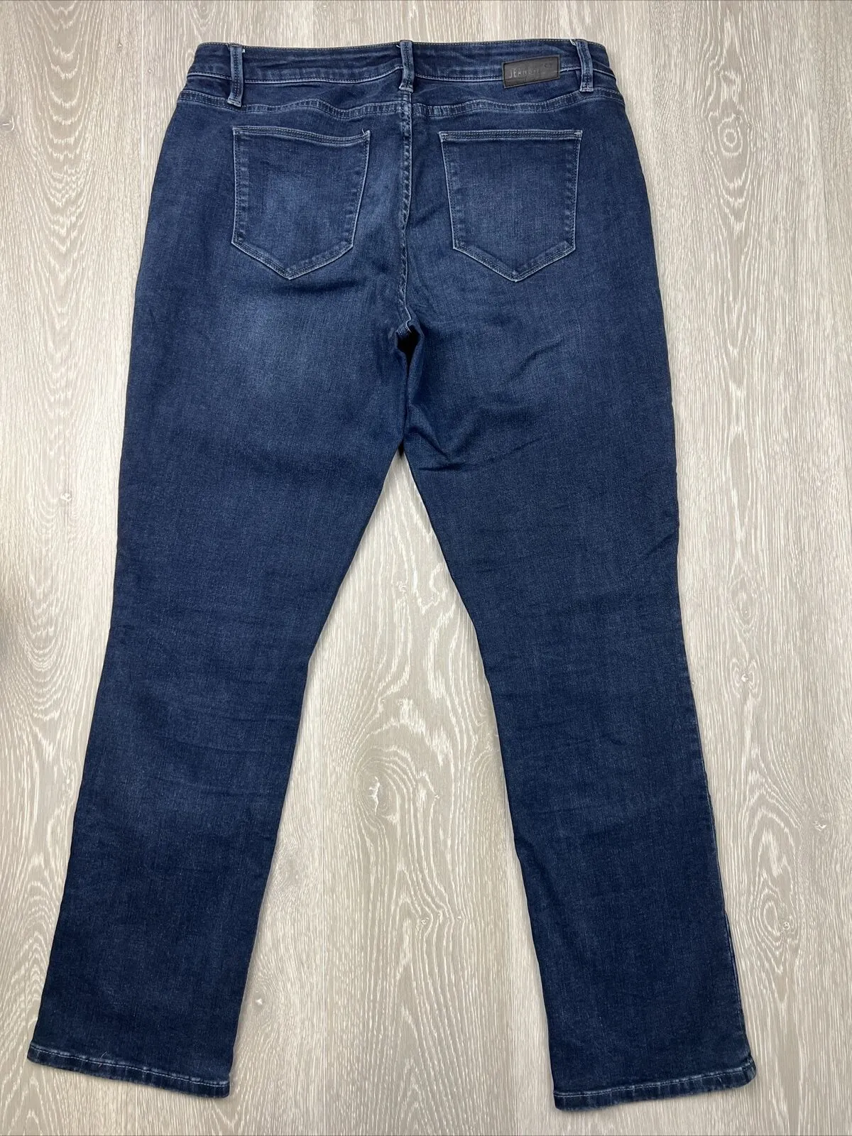 Jeans West Womens Curve Embrace Slim Straight Jeans Size 16