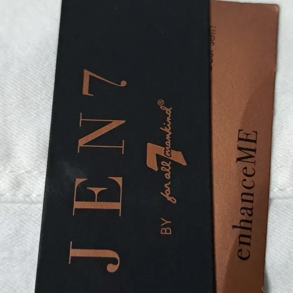 Jen7 by 7 for All Mankind Straight, Crop &amp; Roll White Jeans