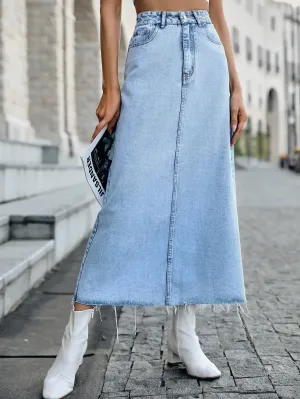 Jessica® | Long, chic denim skirt