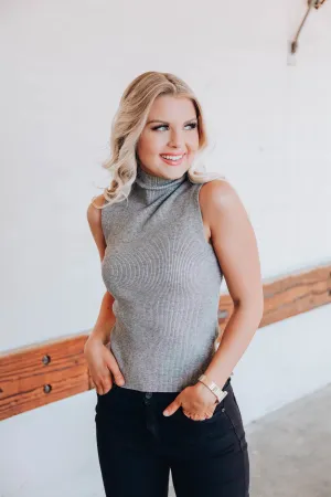 Jo High Neck Sleeveless Sweater