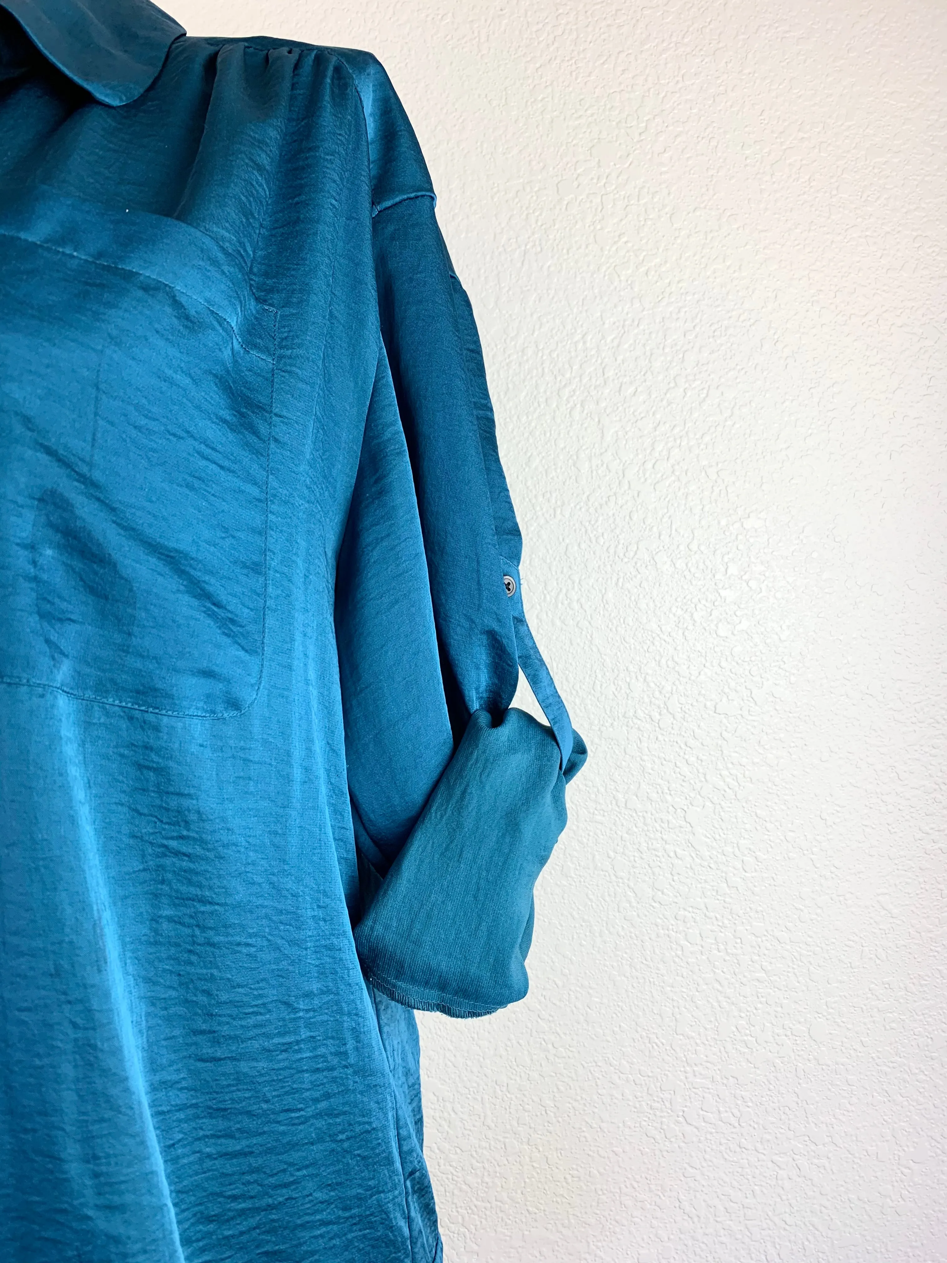 Joe Fresh Half Button L/S Sateen Dress size XL