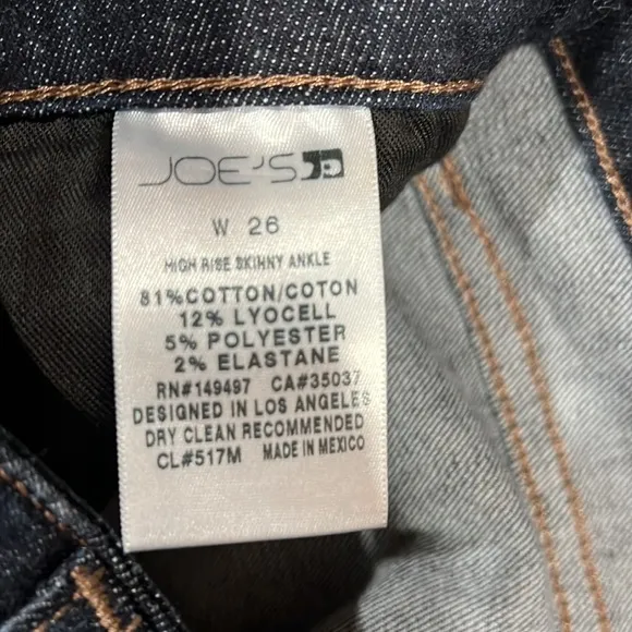 Joe’s High Rise Skinny Ankle Jeans
