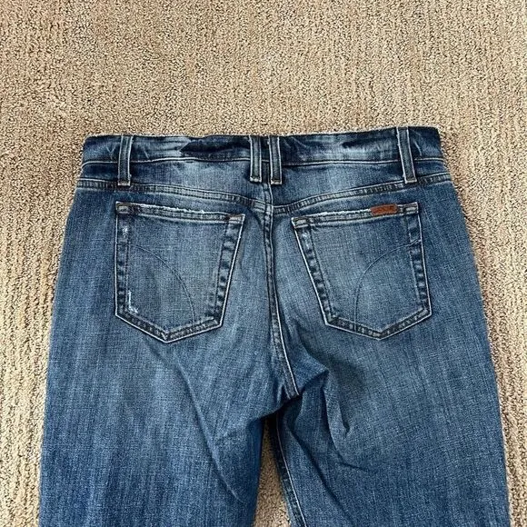 Joes Jeans Slim Crop distressed Blue Jeans