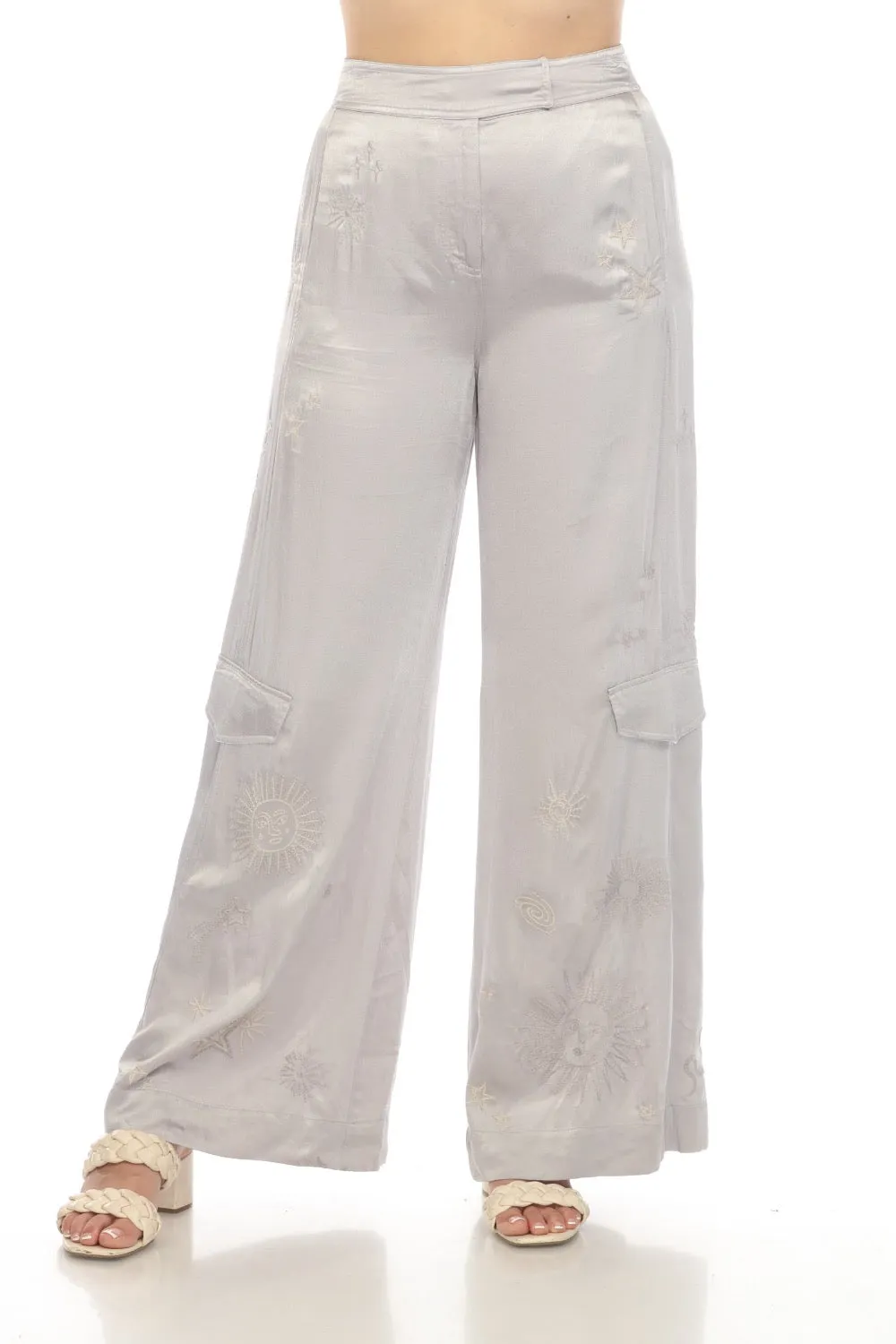 Johnny Was Workshop Estrella Wide Leg Cargo Pants Boho Chic W60723 *