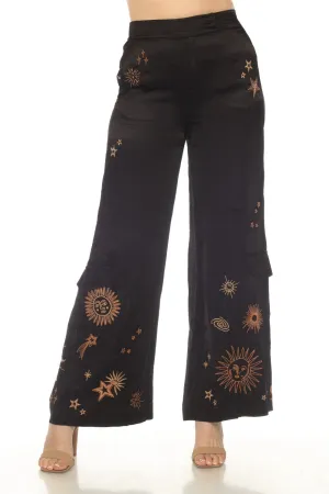 Johnny Was Workshop Estrella Wide Leg Cargo Pants Boho Chic W60723 *