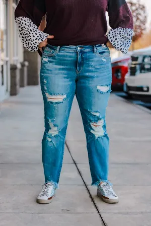 Judy Blue- Bleach Splash Destroyed Jeans
