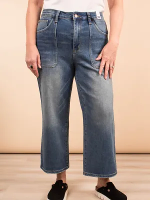Judy Blue High Waist Wide Crop Jeans