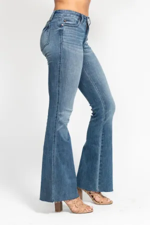 JUDY BLUE Mid Rise Vintage Flare Jean w/ TUMMY CONTROL