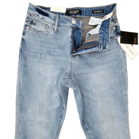 JUDY BLUE Therma Denim Boyfriend Fit High Waist Jeans Womens 3/26 Two Toned
